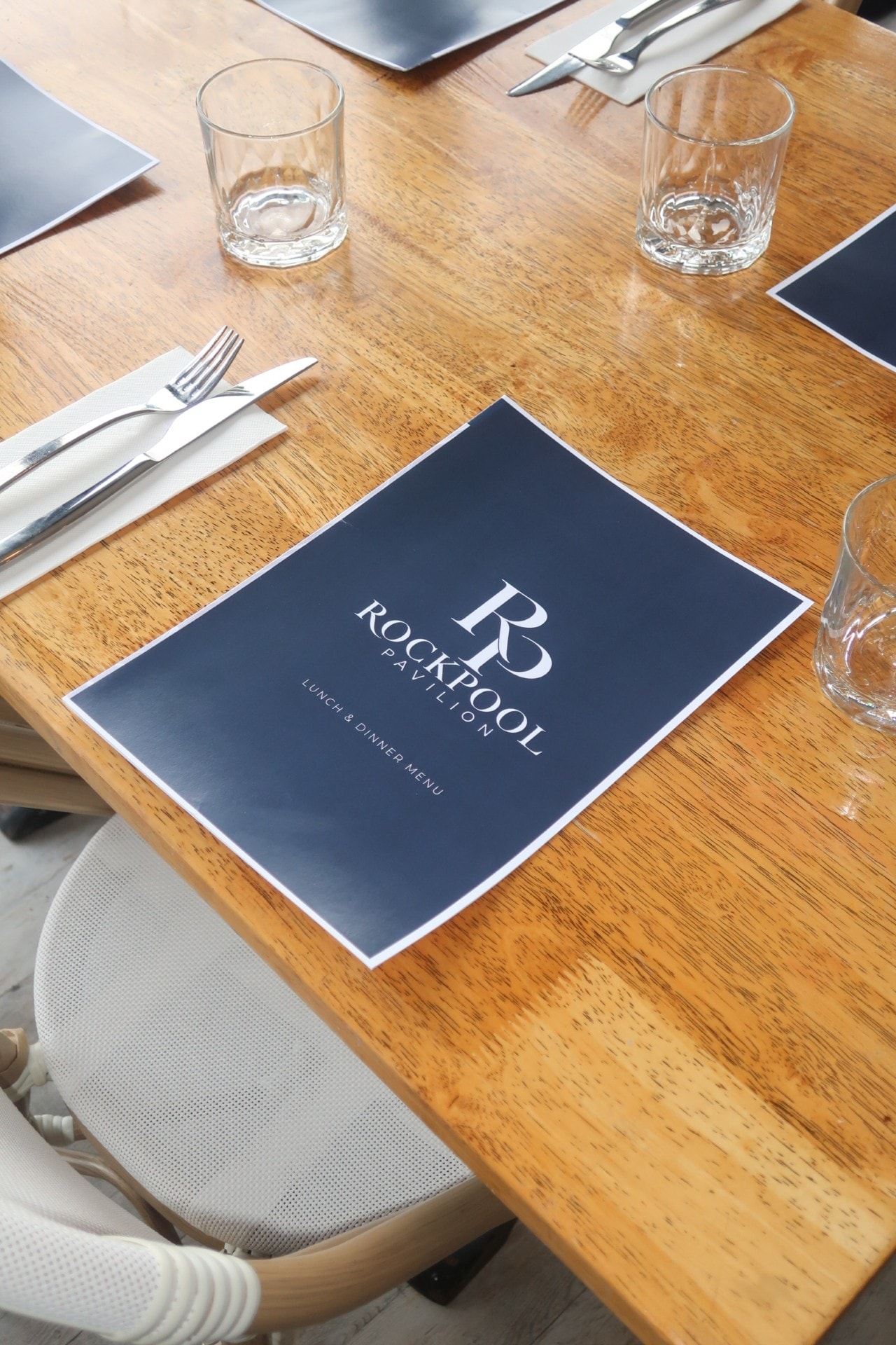 Rockpool Pavilion table setting